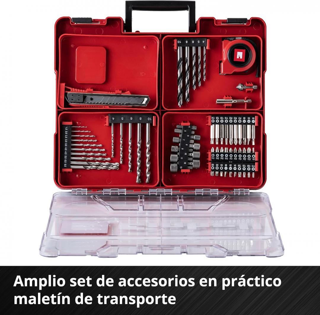Taladro Percutor atornillador a batería con maletín KIT 64 piezas 18/40 EINHELL - Imagen 2